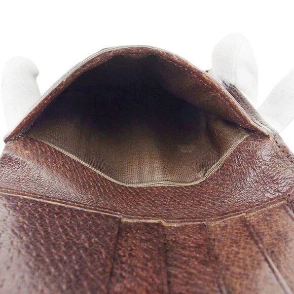 GUCCI Bi -fold Fudta Korn Plate Leather Authentic USED - Picture 9 of 10